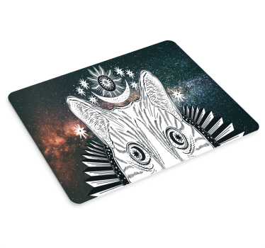 Mouse pad original ilustración de gato celestial - TenVinilo