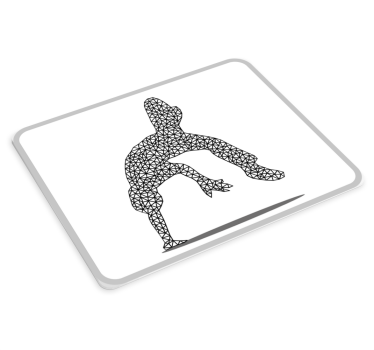 Mouse pad original figura geométrica negra - TenVinilo