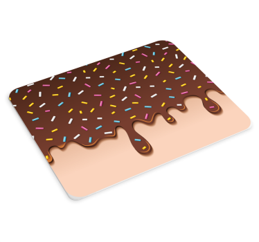 Mouse pad original delicias de chocolate con caramelo - TenVinilo