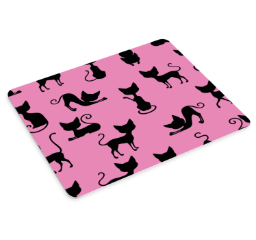 Mouse pad textura siluetas de gatos juguetones - TenVinilo