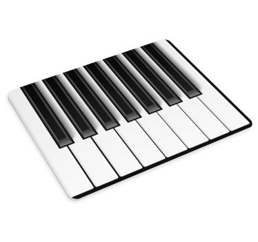 Mouse pad original arte de teclas de piano - TenVinilo