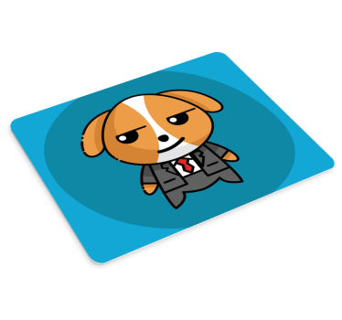 Mouse pad original personaje canino elegante - TenVinilo
