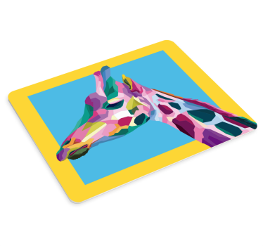 Mouse pad original perfil de jirafa colorida - TenVinilo