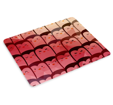 Mouse pad textura motivo pingüino juguetón - TenVinilo