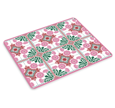 Mouse pad textura motivo geométrico floral - TenVinilo