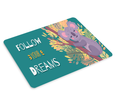Mouse pad frases koala persiguiendo aspiraciones - TenVinilo