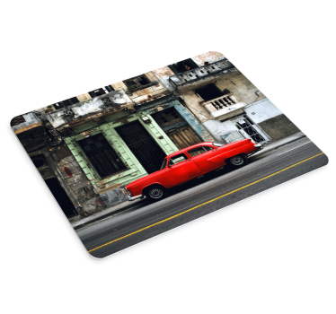 Mouse pad original coche rojo clásico - TenVinilo