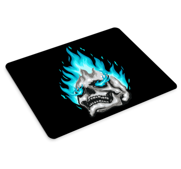 Alfombrillas de ratón originales Esqueleto con fuego azul - TenVinilo