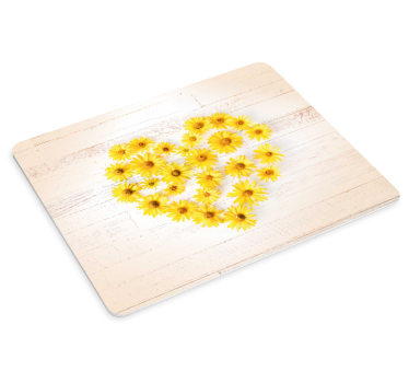 Mouse pad original arreglo de corazón floral - TenVinilo