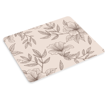Alfombrillas de ratón originales Patrón floral dibujado a mano - TenVinilo