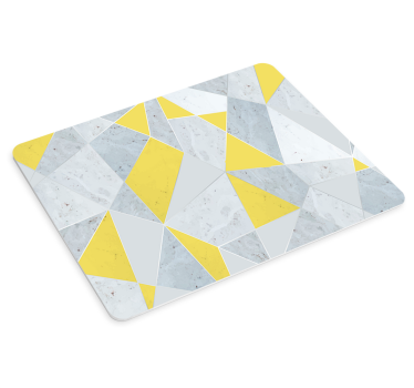 Mouse pad textura acento geométrico amarillo - TenVinilo
