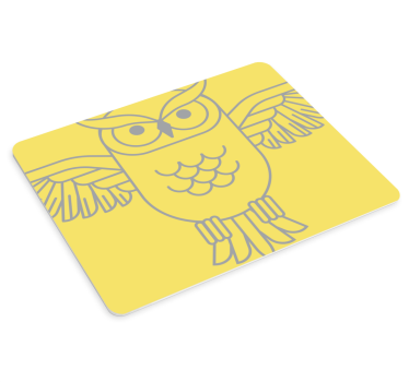 Mouse pad original contorno de búho - TenVinilo