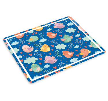 Mouse pad original patrones de aves coloridas - TenVinilo