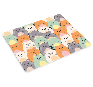 Mouse pad original caras de animales adorables - TenVinilo