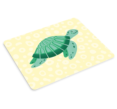 Mouse pad original ilustración de tortuga linda - TenVinilo