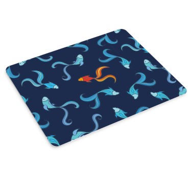 Mouse pad textura patrón de peces coloridos - TenVinilo