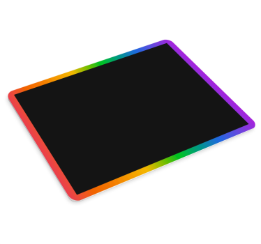 Mouse pad original alfombrilla con borde colorido - TenVinilo