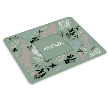 Mouse pad original patrón animal floral - TenVinilo