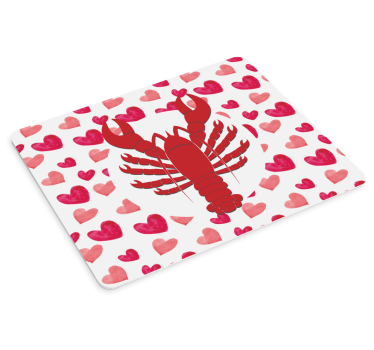 Mouse pad original patrón de corazones de langosta - TenVinilo