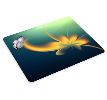 Alfombrillas de ratón originales Hermosa flor de mariposa - TenVinilo