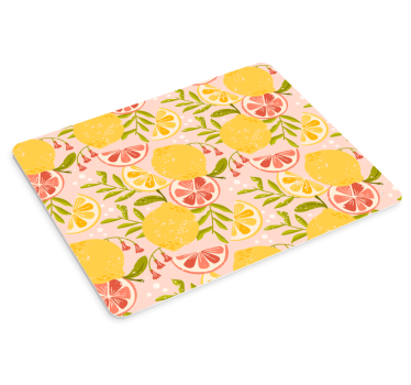 Mouse pad textura elementos de frutas - TenVinilo