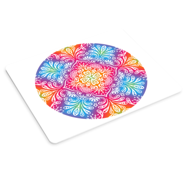 Alfombrilla para ratón patrones Mandala arcoiris - TenVinilo