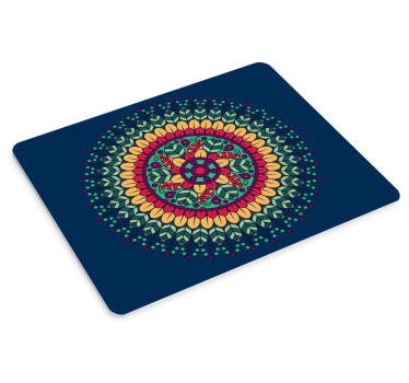 Mouse pad textura diseño de mandala colorido - TenVinilo