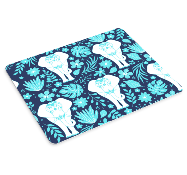 Mouse pad textura elefante floral elegante - TenVinilo