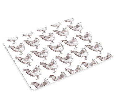 Mouse pad textura estampado de gallinas repetido - TenVinilo