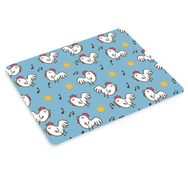 Mouse pad textura patrones de gallinas juguetonas - TenVinilo