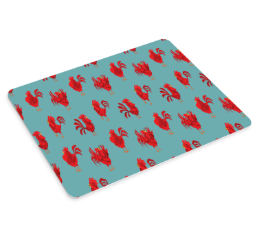 Mouse pad textura patrón de gallo encantador - TenVinilo