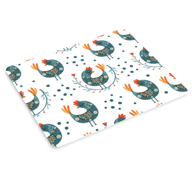 Mouse pad textura gallo floral encantador - TenVinilo