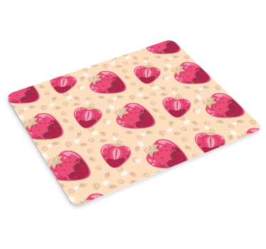 Mouse pad textura corazones de fresa lindos - TenVinilo