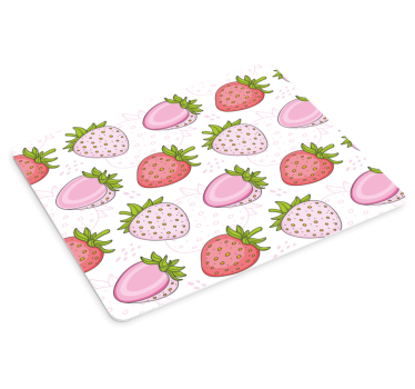 Mouse pad textura estampado de fresas lindas - TenVinilo