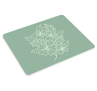 Mouse pad textura símbolo de hoja floral - TenVinilo