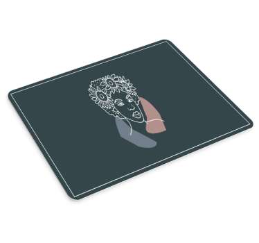 Mouse pad original mujer con girasoles - TenVinilo