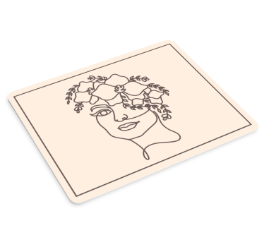 Mouse pad original retrato floral elegante - TenVinilo