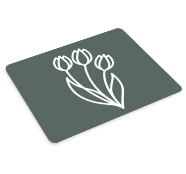 Mouse pad original patrón floral elegante - TenVinilo