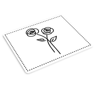 Mouse pad original dos tallos florales - TenVinilo
