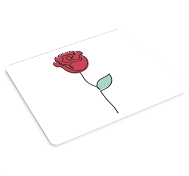 Mouse pad original emblema floral estilizado - TenVinilo