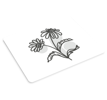 Mouse pad original arte lineal floral - TenVinilo