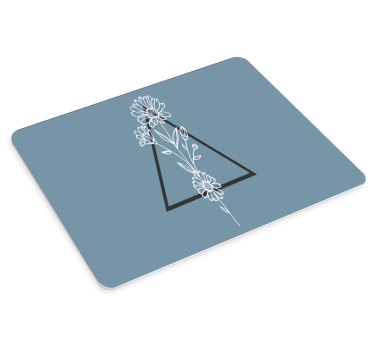 Mouse pad original motivo triangular floral - TenVinilo