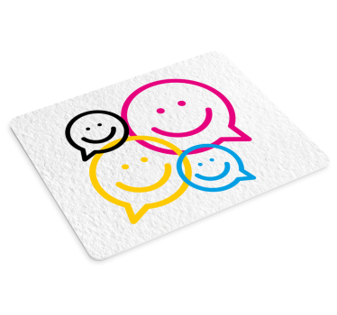 Mouse pad original iconos de sonrisas coloridos - TenVinilo
