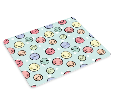 Mouse pad textura caras sonrientes juguetonas - TenVinilo