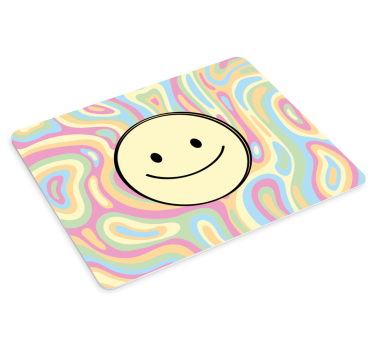 Mouse pad textura cara sonriente abstracta - TenVinilo