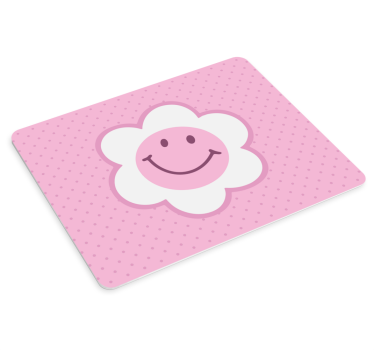 Mouse pad original patrón de flores sonrientes - TenVinilo