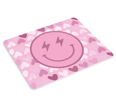 Mouse pad original patrón de corazones sonrientes - TenVinilo
