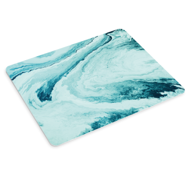 Mouse pad textura remolino aqua mármol - TenVinilo