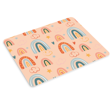 Alfombrilla para ratón patrones Patrón niños temática arcoiris - TenVinilo