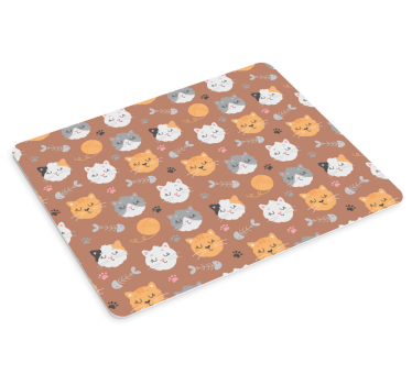 Mouse pad original caras de gatos adorables - TenVinilo